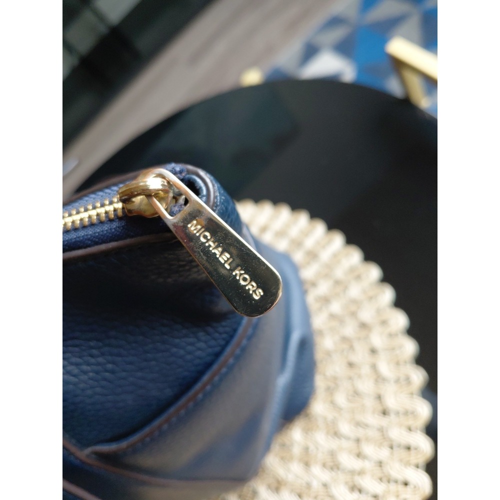Michael Kors Navy Leather Tote Purse Handbag - Picture 5 of 7
